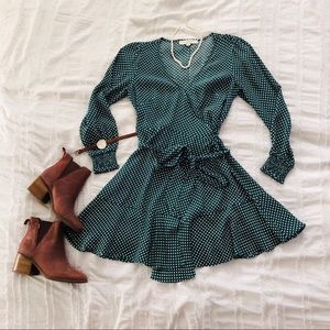 LOFT Polka Dot Wrap Dress